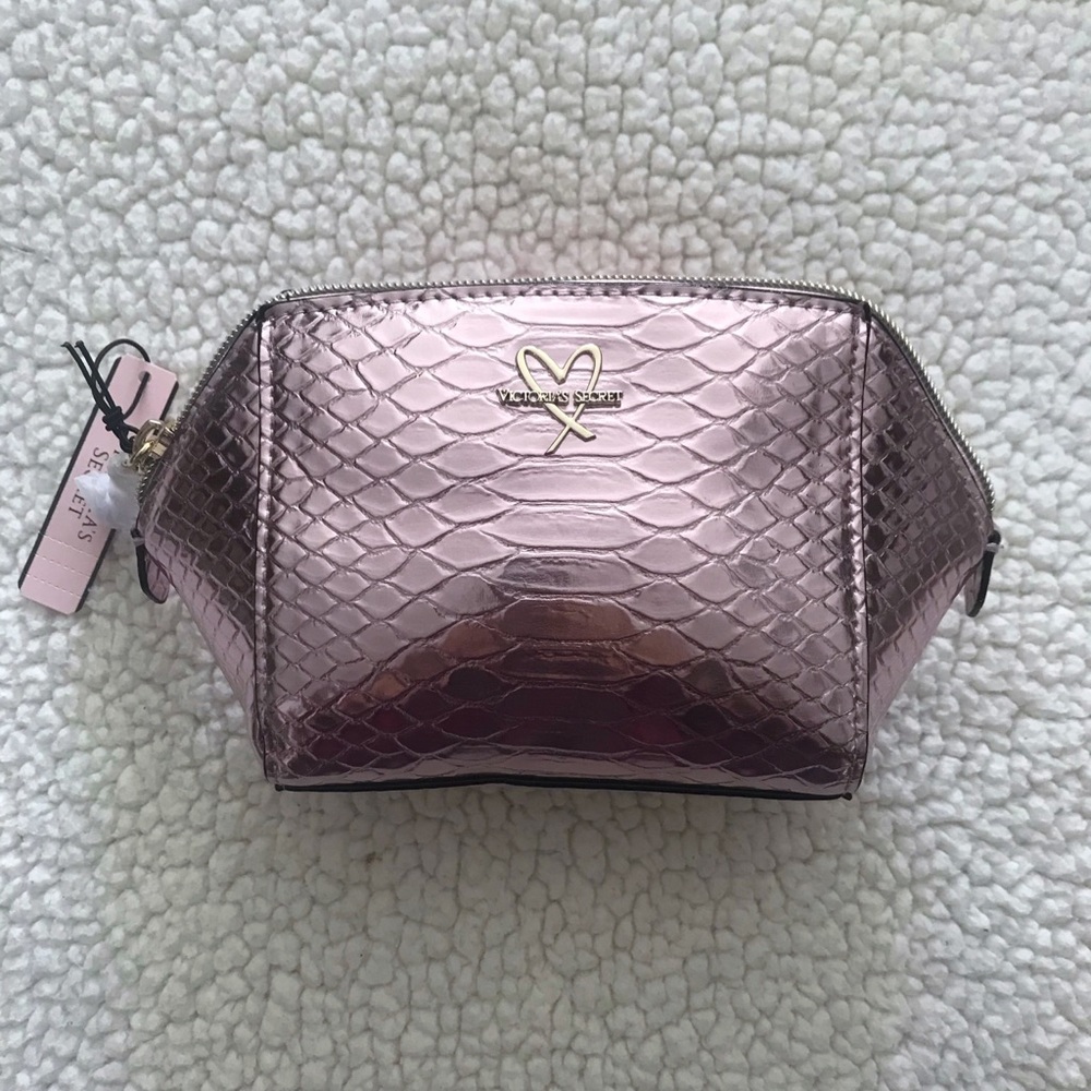 Victoria’s Secret Small Makeup Bag Metallic Pink